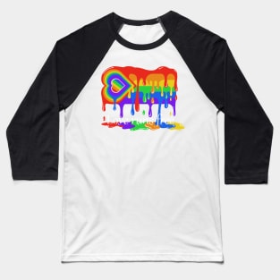 Love Runs Free LGBTQ Pride Baseball T-Shirt